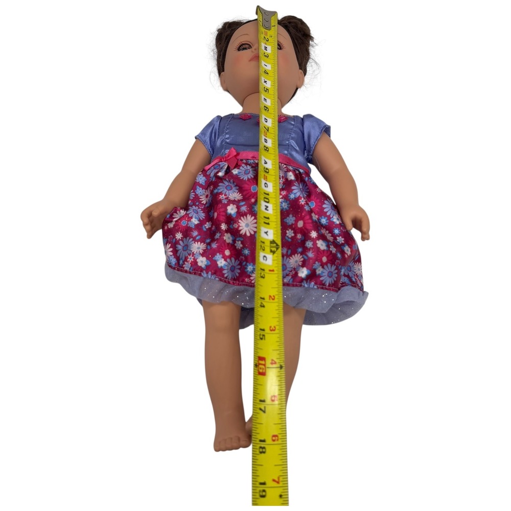 My Life As Doll 2013 Blue Sparkle Flower Dress Blue Eyes Brown Hair - Picture 6 of 8
